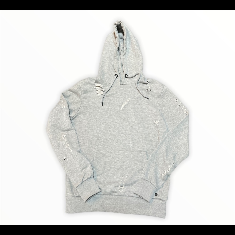 Light Grey Distressed Sweatshirt size Small